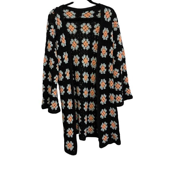 Vintage Granny Square Sweater Cardigan - Picture 2 of 8